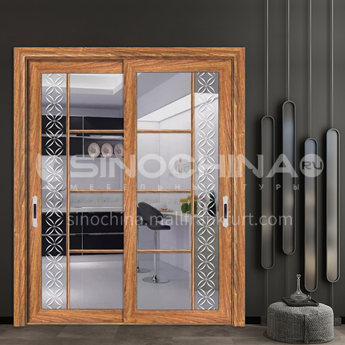 1.4mm customized high quality aluminum profile sliding door low rail art glass sliding door
